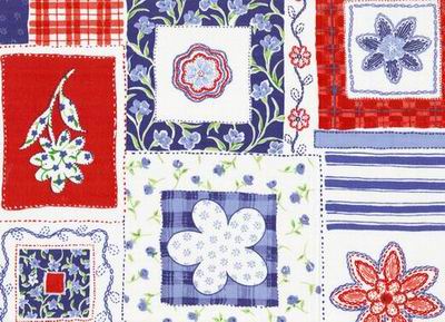 Red White Blue Floral